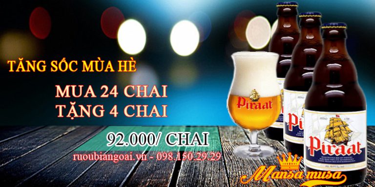 Bán bia nhập khẩu bia Piraat Bỉ 330ml 10.5 độ