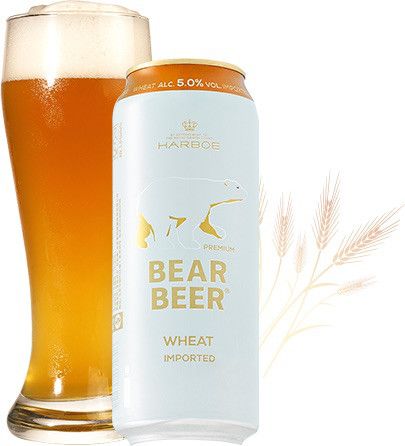 Bia Bear Beer Wheat (Bia Gấu) Đức 5% lon 500ml