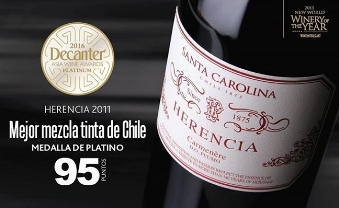 Vang Herencia Carmenere 2010