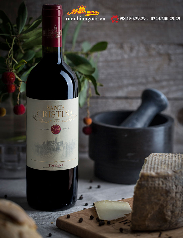 rượu vang antinori santa cristina toscana igt