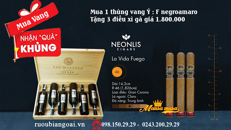 Rượu vang ý F Negroaaaro nhập khẩu