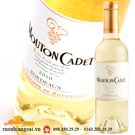 Vang Pháp Mouton Cadet White