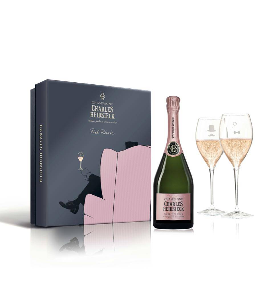 Champagne Charles Heidsieck Brut Réserve (giftbox + 2 glasses)