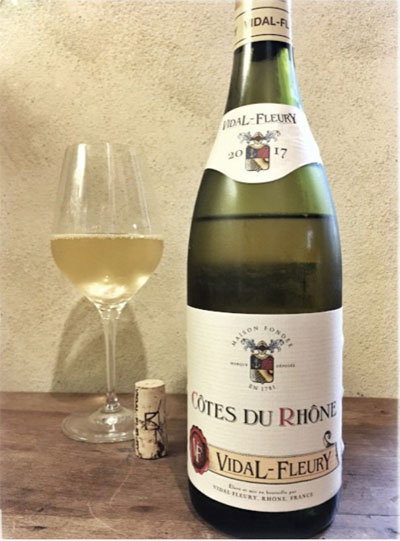 Vang Vidal Fleury Cotes Du Rhone Blanc 2017