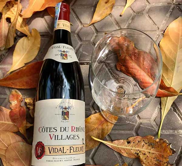 Vang Vidal Fleury Cotes Du Rhone Rouge 2015