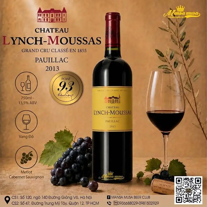 vang pháp chateau lynch moussas 2013