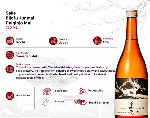 Sake Bijofu Mai Junmai Daiginjo 15% 720ml