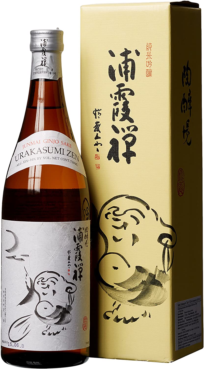 Sake Junmai Ginjo Urakasumi Zen 15-16% 720ml-1