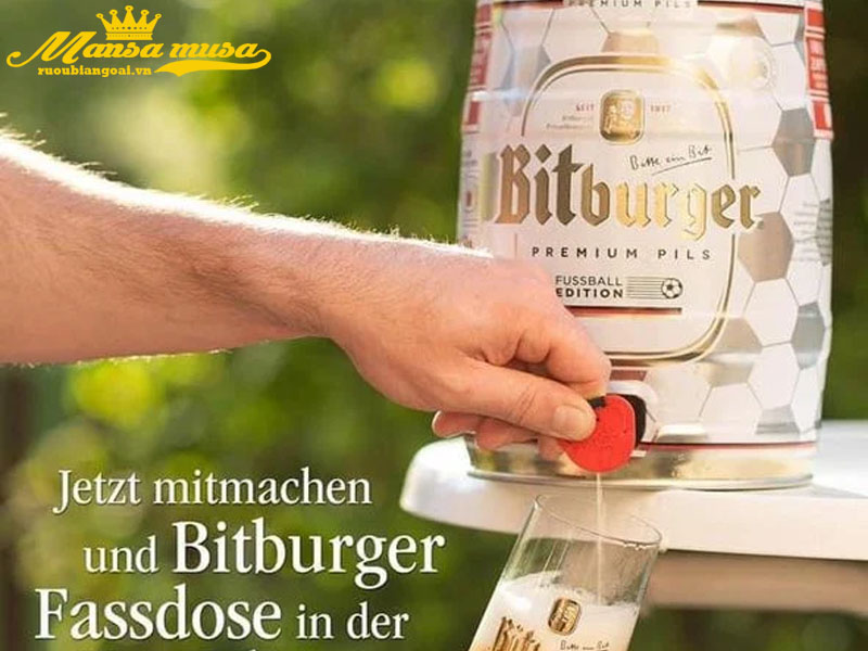 bia đức bitburger 5% - boom 5000ml 