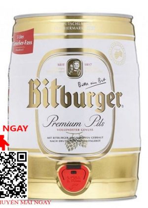 bia đức bitburger 5% - boom 5000ml