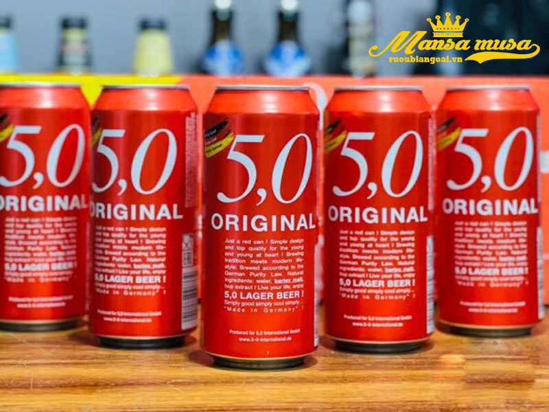 bia đức 5,0 origilnal lager beer 5.4% - lon 500mlbia đức 5,0 origilnal lager beer 5.4% - lon 500ml