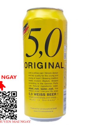 bia đức 5,0 original whest beer 5% - lon 500ml