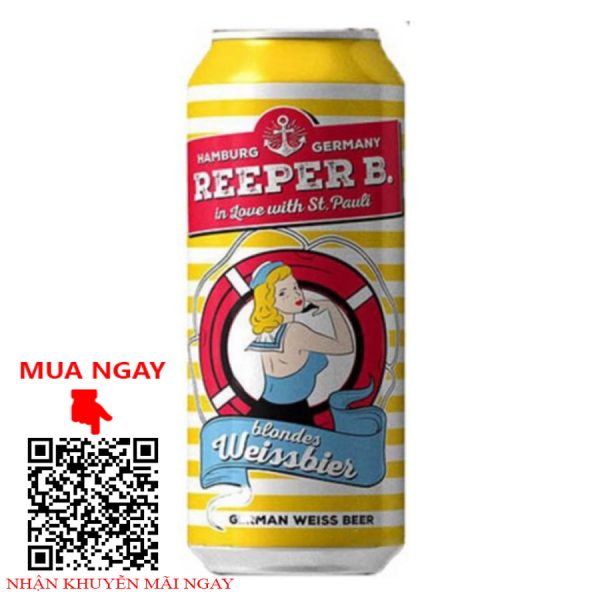 bia đức reeper b weiss bier 5.45% - lon 500ml