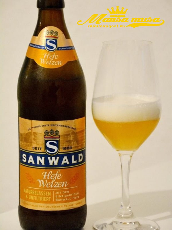  bia đức sanwald hefe weizen 4.9% - chai 500ml 