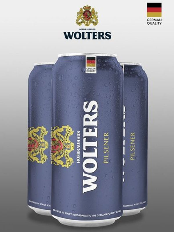 bia đức wolters pilsner 4.9% - lon 500ml 