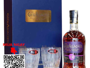 hộp quà glenallaachie 12 - 2 ly riedel fire whisky