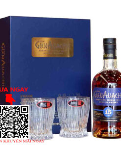 hộp quà glenallaachie 15 - 2 ly riedel fire whisky