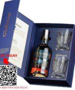 hộp quà glenallaachie 8 - 2 ly riedel fire whisky