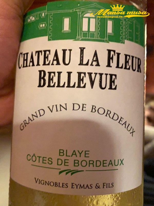 rượu vang chateau la fleur bellevue white