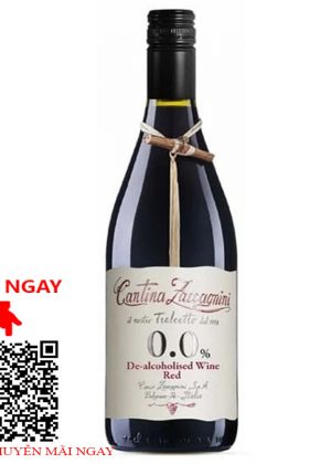 rượu vang đỏ không cồn cantina zaccagnini de-alcoholised wine red