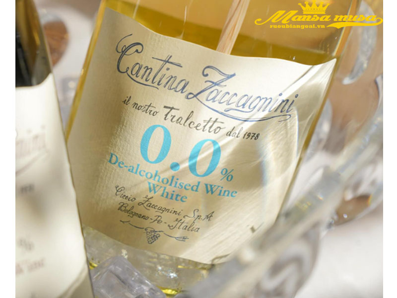 rượu vang đỏ không cồn cantina zaccagnini de-alcoholised wine white