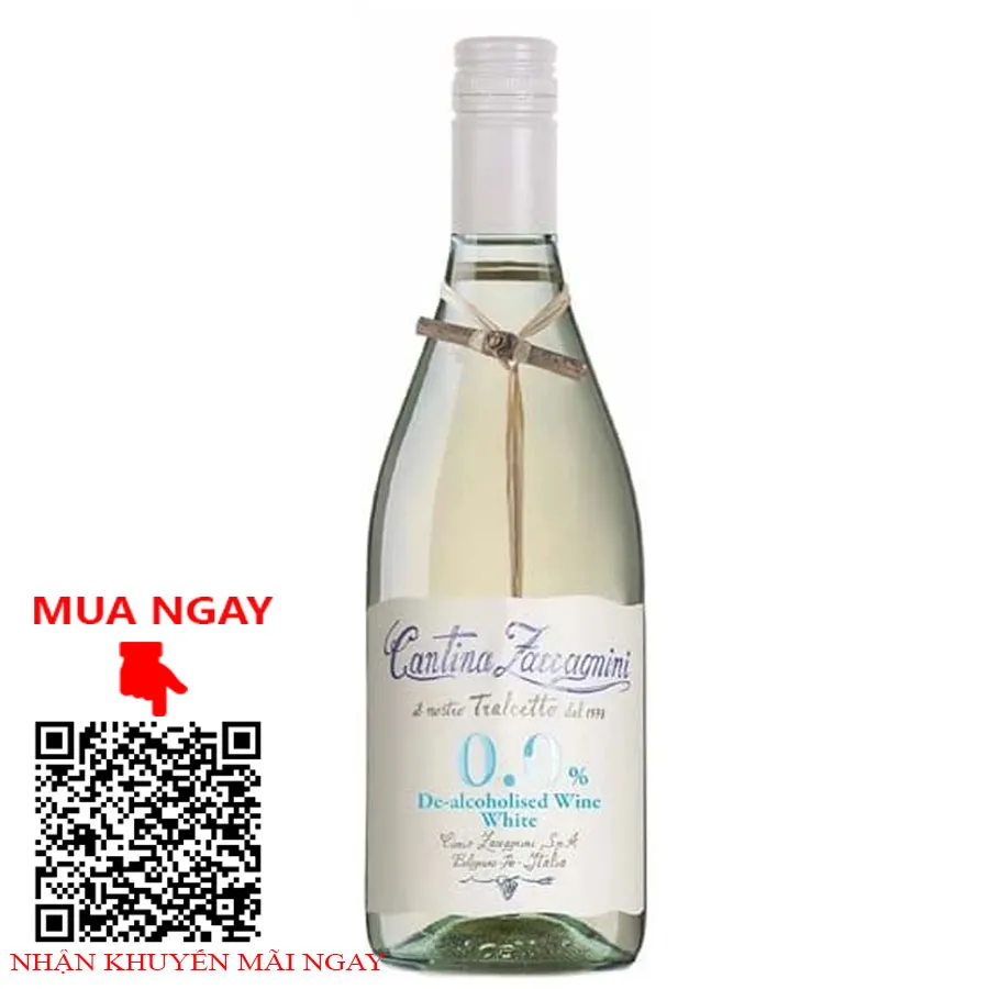 Rượu vang trắng không cồn Cantina Zaccagnini De-Alcoholised Wine White