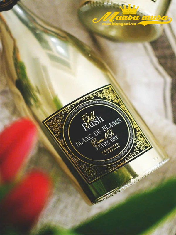 rượu vang gold rush blanc de blancs extra dry 