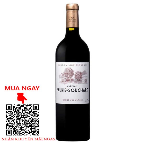 rượu vang pháp chateau faurie de souchard 2018