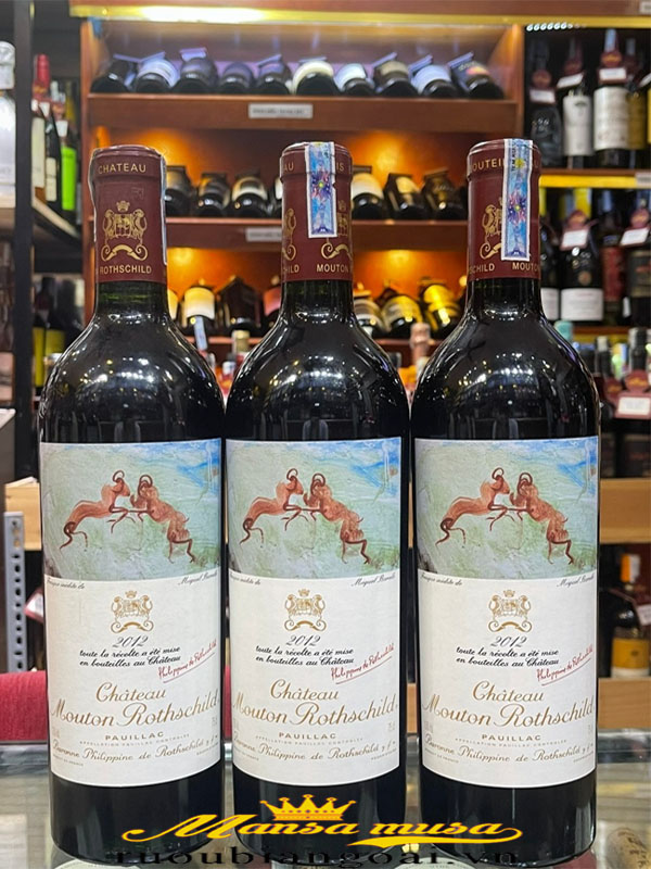 rượu vang pháp chateau mouton rothschild 2012