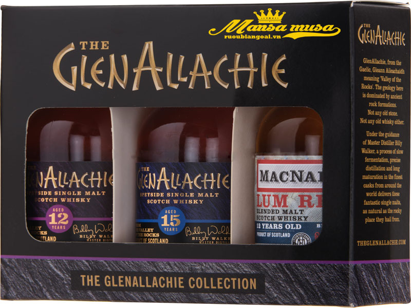 rượu whisky glenallachie mini set 3 chai 50ml