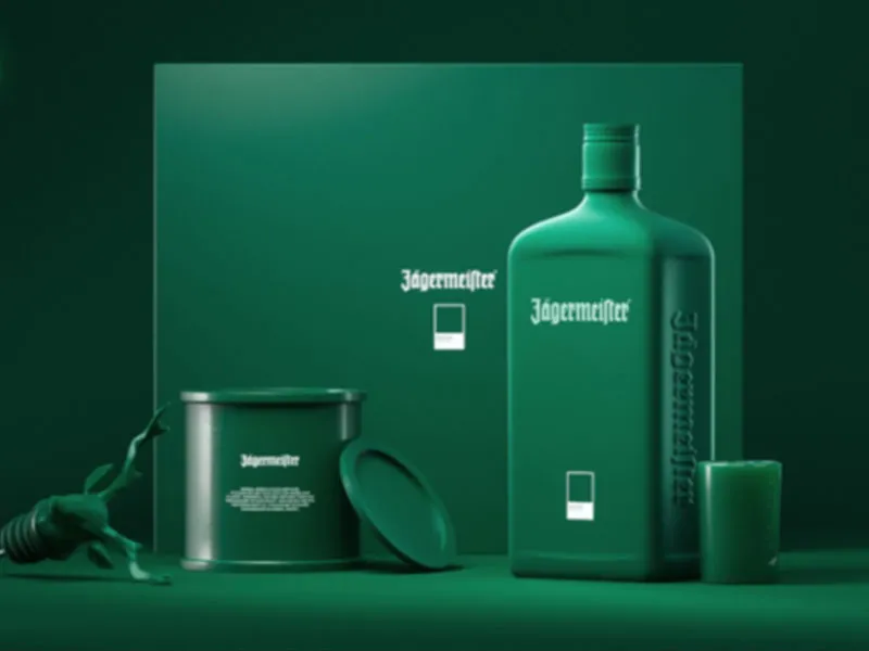 rượu đức jagermeister x pantone: herbal green