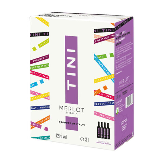 rượu vang bịch tini merlot bib 3l
