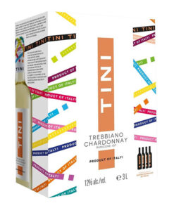 rượu vang bịch tini trebbiano chardonnay rubicone bib 3L