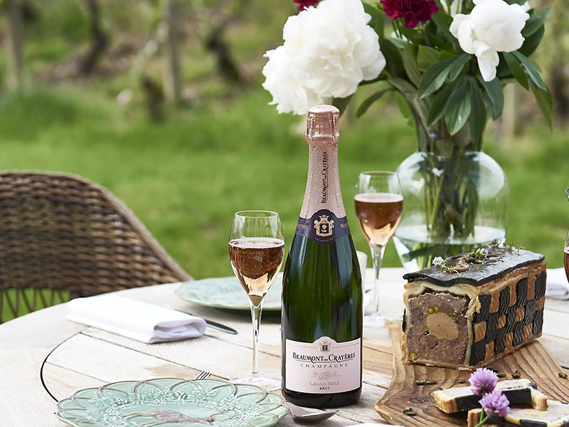 rượu vang champagne beaumont des crayères grand rosé brut rượu vang champagne beaumont des crayères grand rosé brut