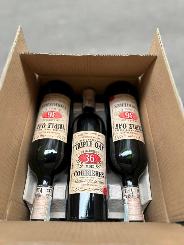 rượu vang triple oak 36 mois corbières