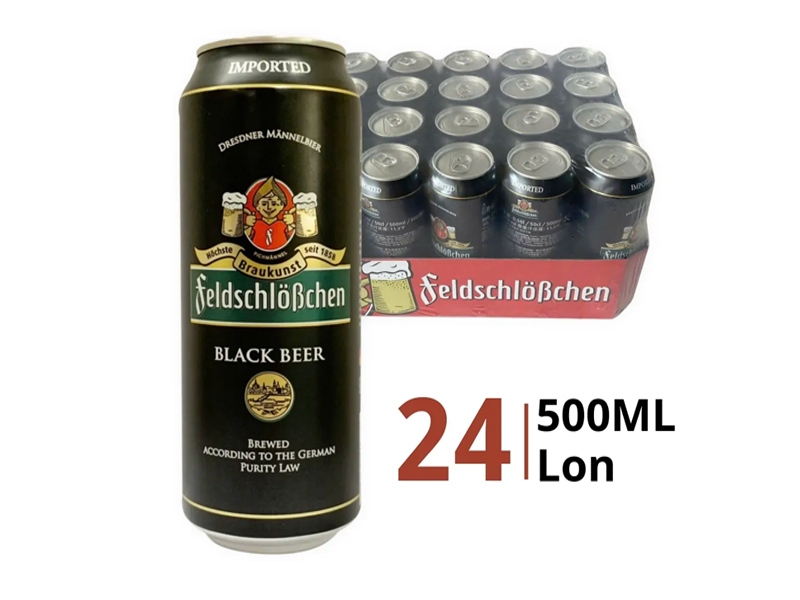 Bia feldschlobchen black lon 500ml