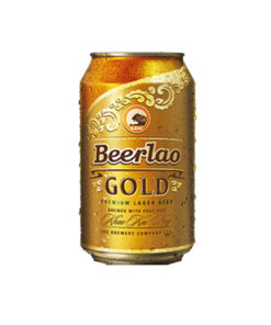 Bia lao gold 5 % lon 330ml