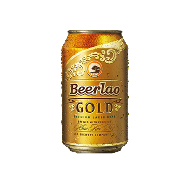 Bia lao gold 5 % lon 330ml