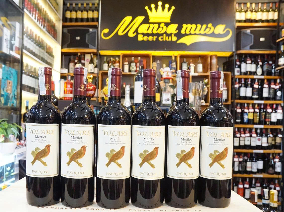 rượu vang ý cantine paolini volare nero d'avola vang ý cantine paolini volare merlot