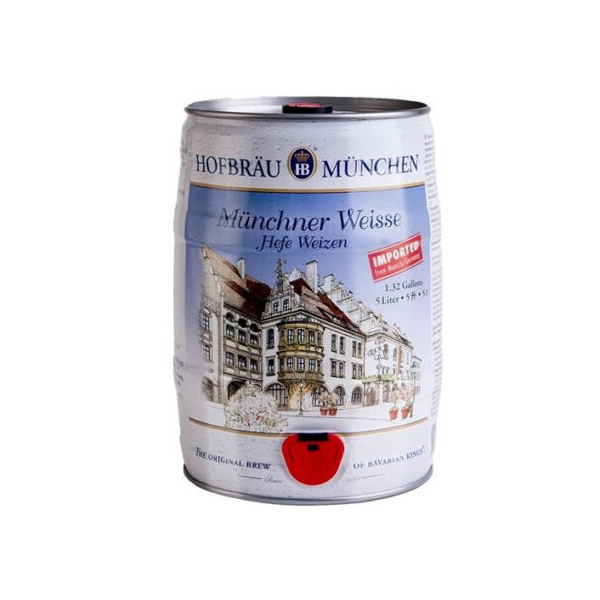 Bia hofbrau munchner weisse hefe weizen 5,1% bom 5l