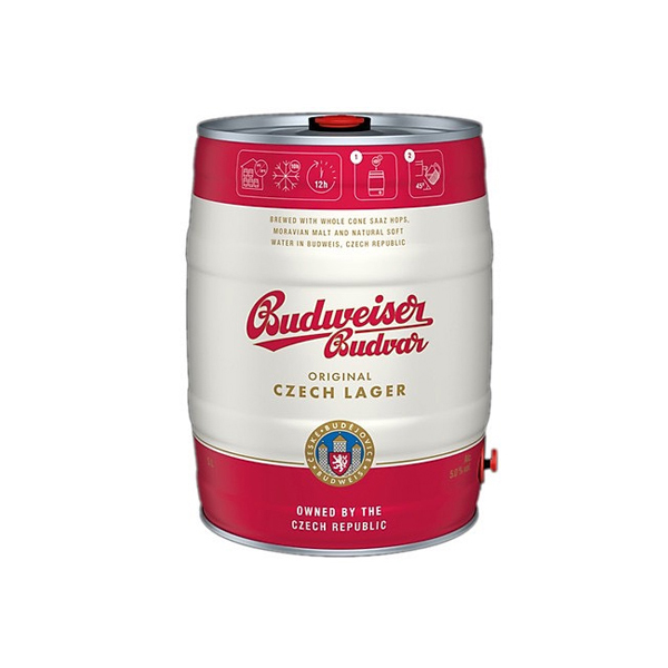 Bia budweiser budvar tiệp 5 % ( bom 5 lít)