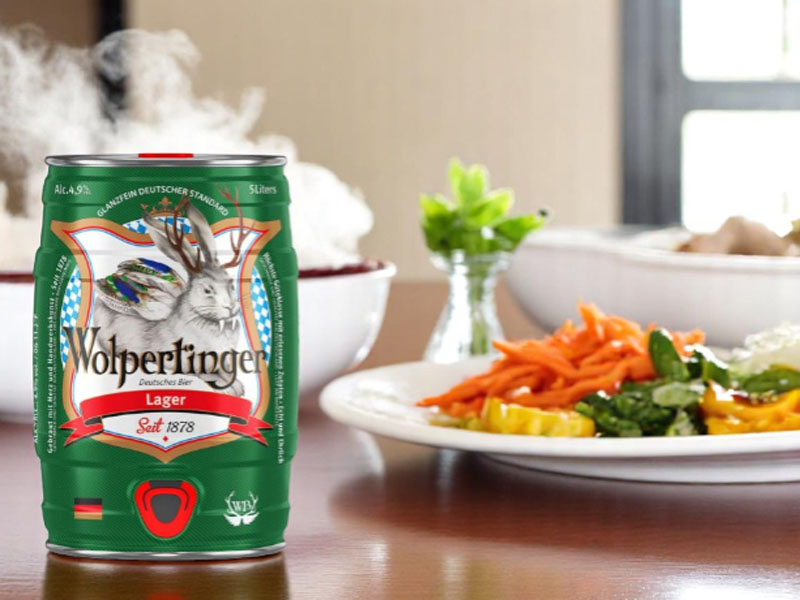 Bia boom đức wolpertinger lager 4.9% bom 5l  