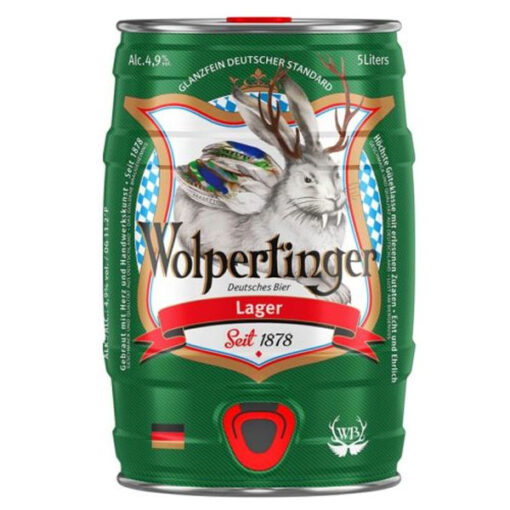 Bia boom đức wolpertinger lager 4.9% bom 5l