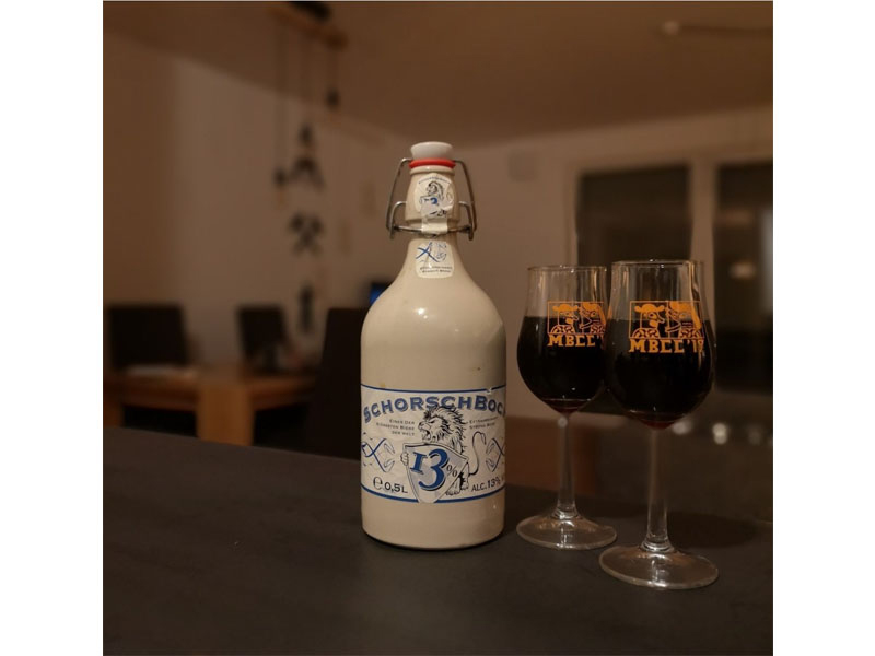 Bia schorsch bock 13% chai sứ xanh 500ml 