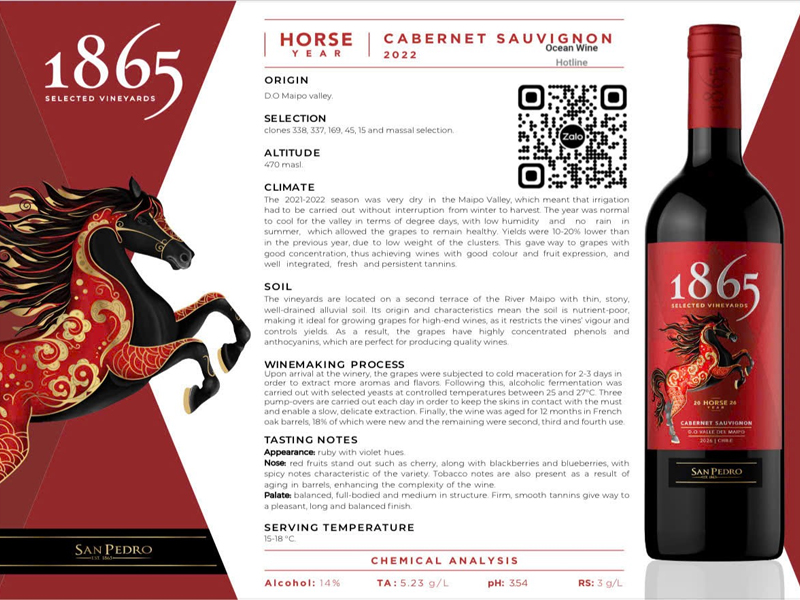 rượu vang 1865 cabernet sauvignon 2026