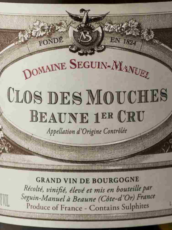 domaine seguin manuel beaune "clos des mouches" 1er cru