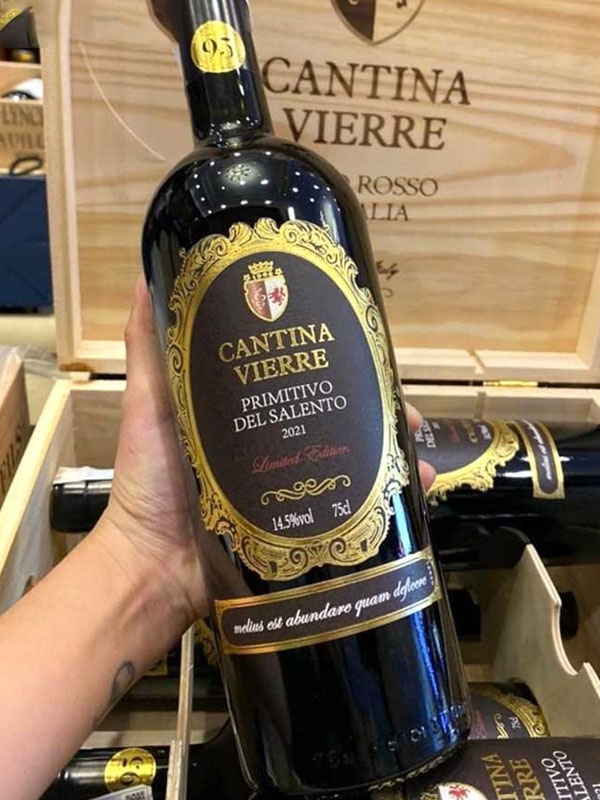 cantina vierre primitivo del salento