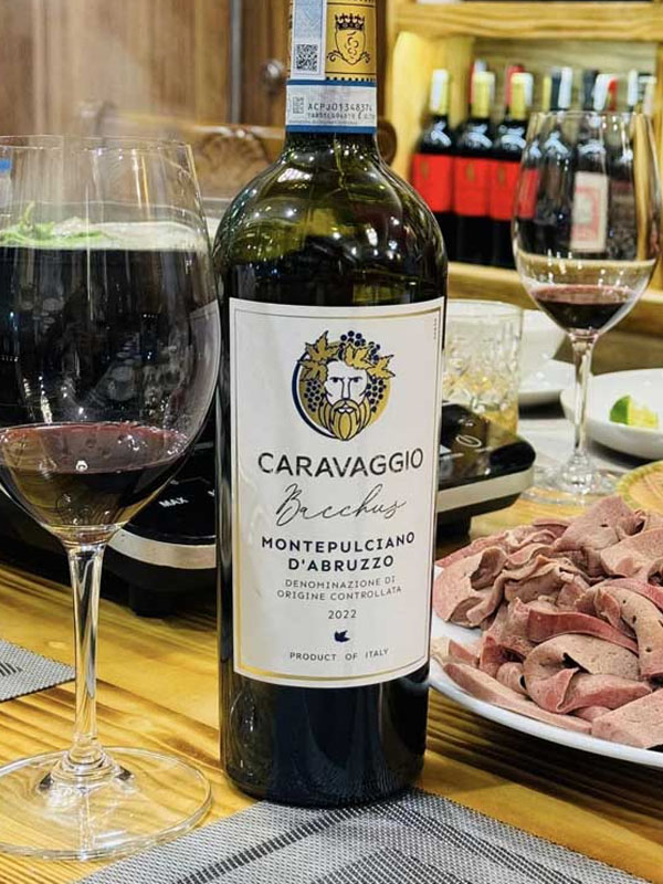 caravaggio bacchus montepulciano d'abruzzo