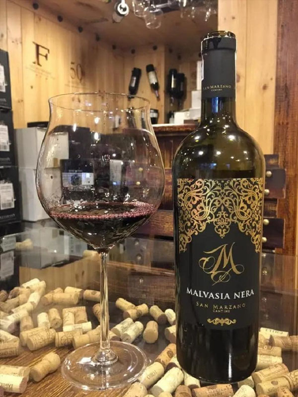 M malvasia nera salento igp, cantine san marzano