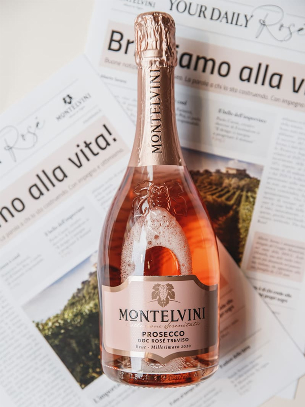 montelvini treviso prosecco  doc rosé, millesimato brut
